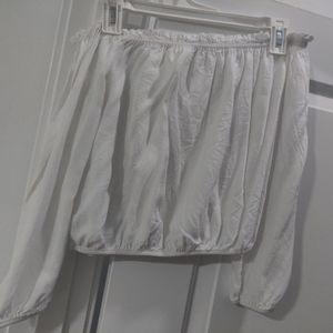 Brandy melville Strapless White Shiry